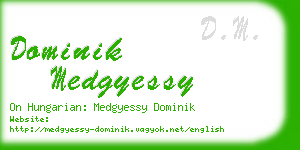 dominik medgyessy business card